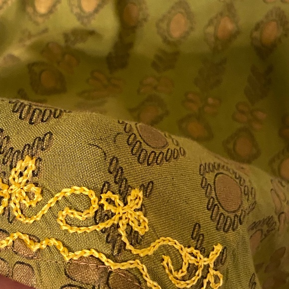 Simply Heritage Green Wrap Skirt with Embroidery Detail - Picture 8 of 8